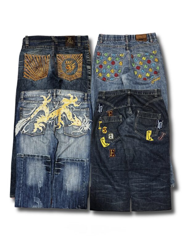 Bold Back Pocket Drop – Lot of 50 Graffiti & Graphic Jeans