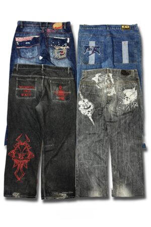 Rebel Ink Collection – Lot of 50 Graphic Patch Jeans