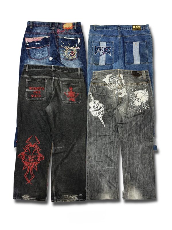 Rebel Ink Collection – Lot of 50 Graphic Patch Jeans
