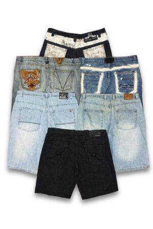 Lot 5- Y2K Hip Hop Japanese Embroidered Shorts