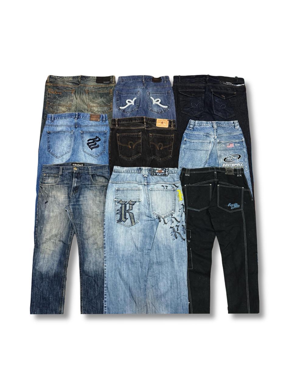 Lot 9- Hip Hop x Japanese Embroidered Jeans