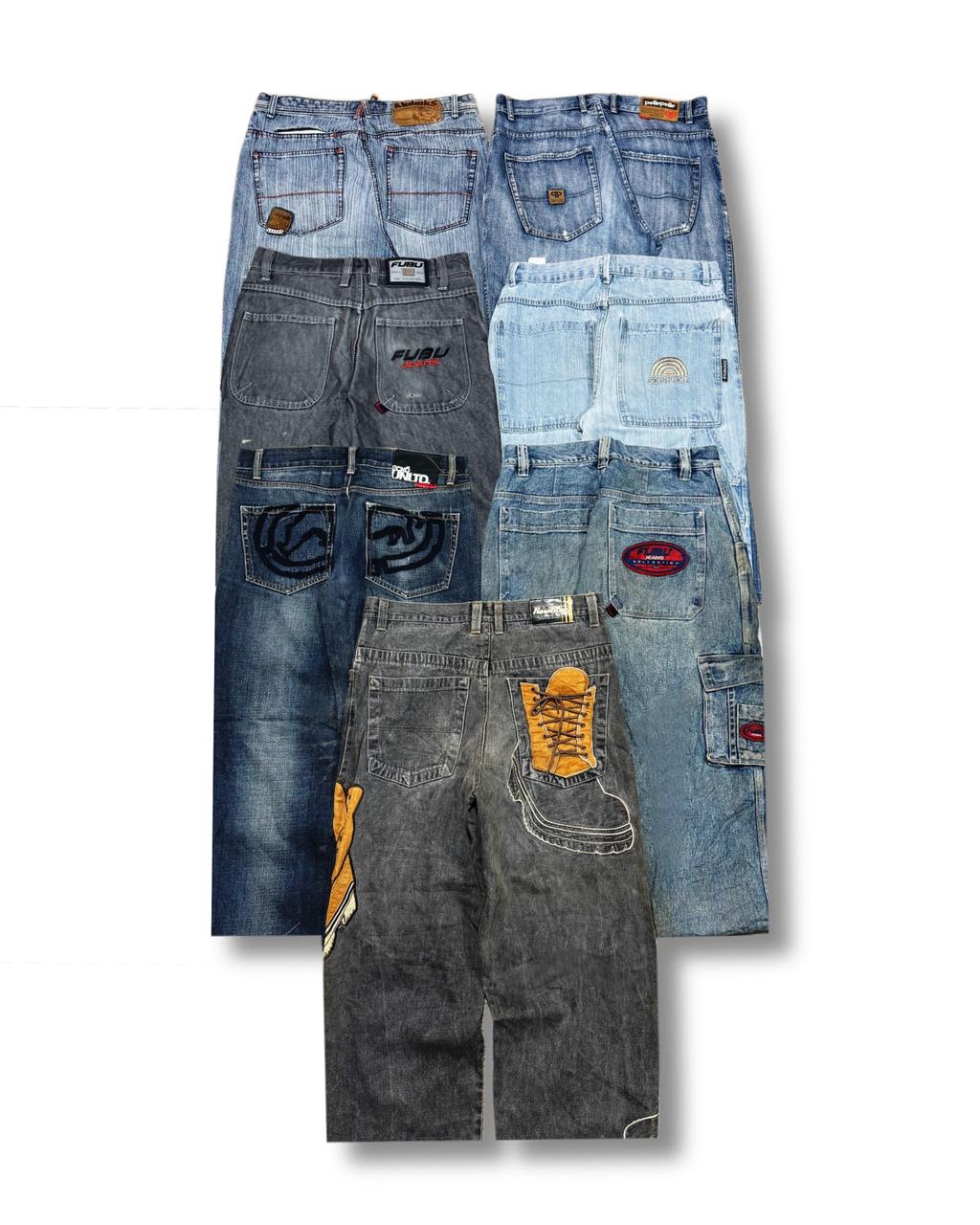 Lot 10- Hip Hop x Japanese Embroidered Jeans