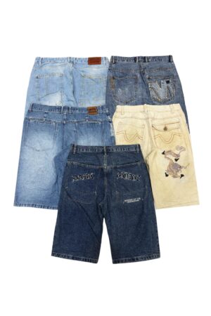 Lot 9 - Y2K Hip Hop Japanese Embroidered Shorts